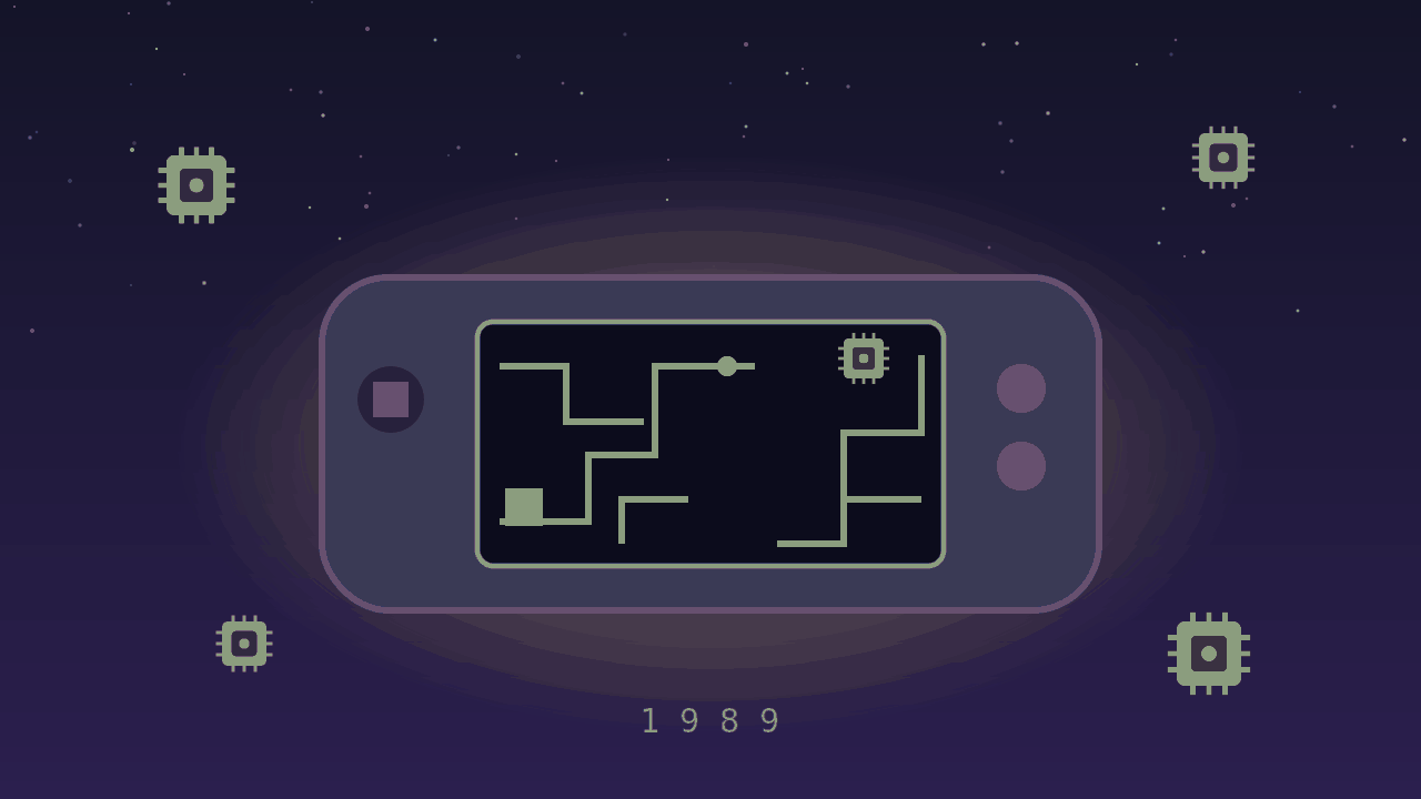 Impression of a maze glowing on a handheld console screen (AI-generated)