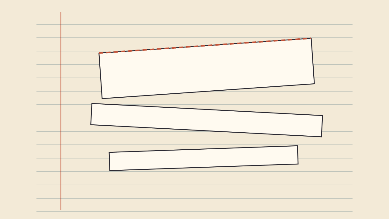 Impression of scraps of notebook paper (AI-generated)
