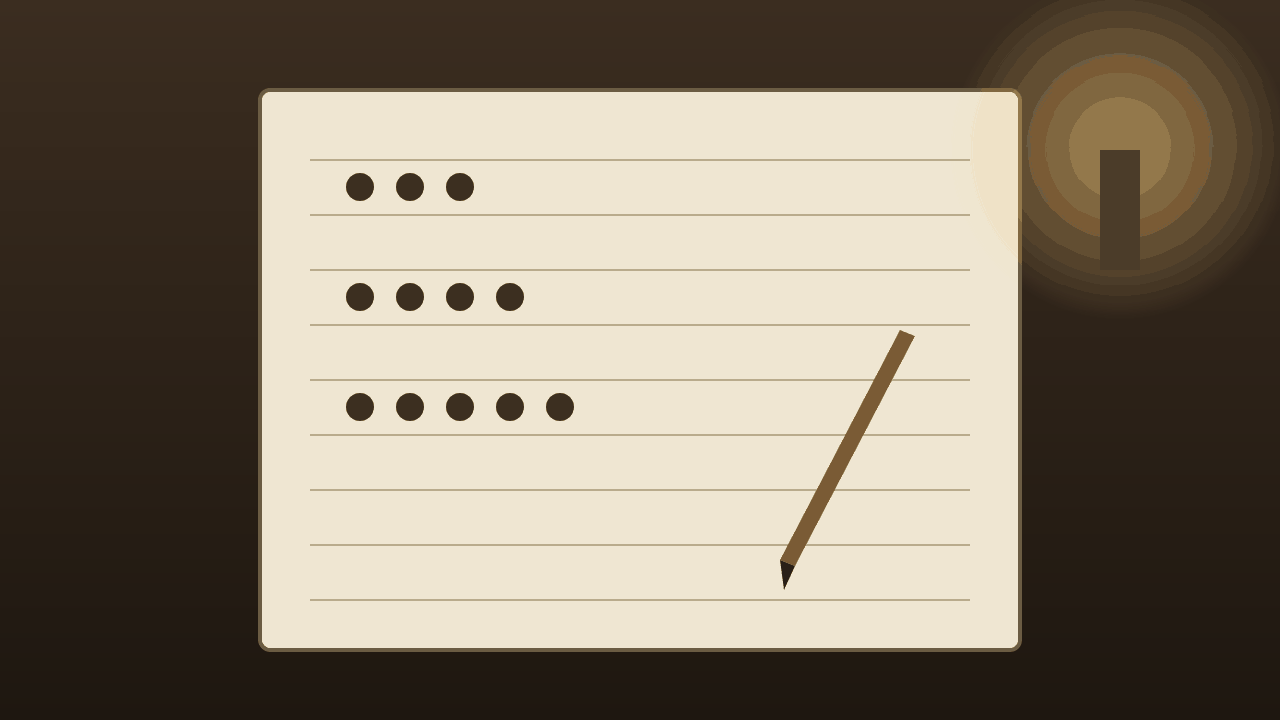 Impression of a desk with paper and pencil (AI-generated)