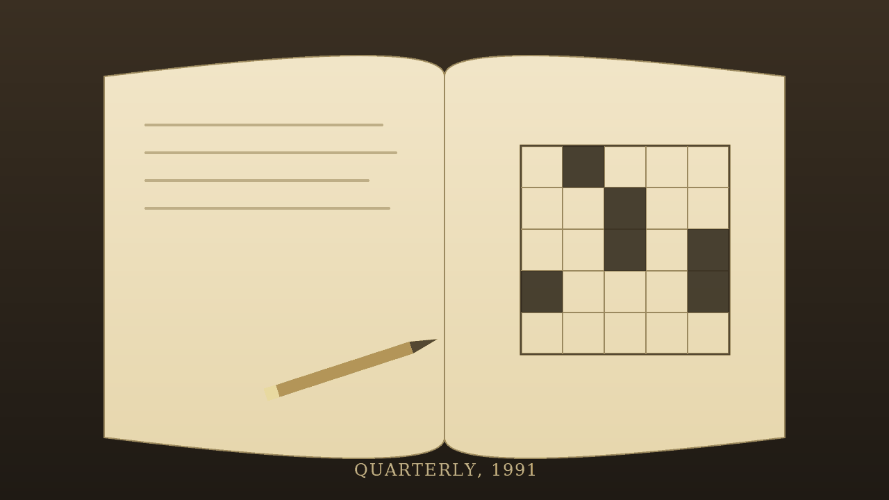 1991年の紙のパズル誌をめくる読者のイメージ（AI生成）
