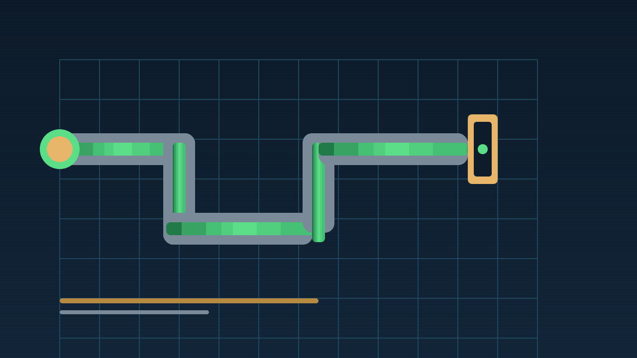 Impression of pipes and a green flow, a key visual (AI-generated)