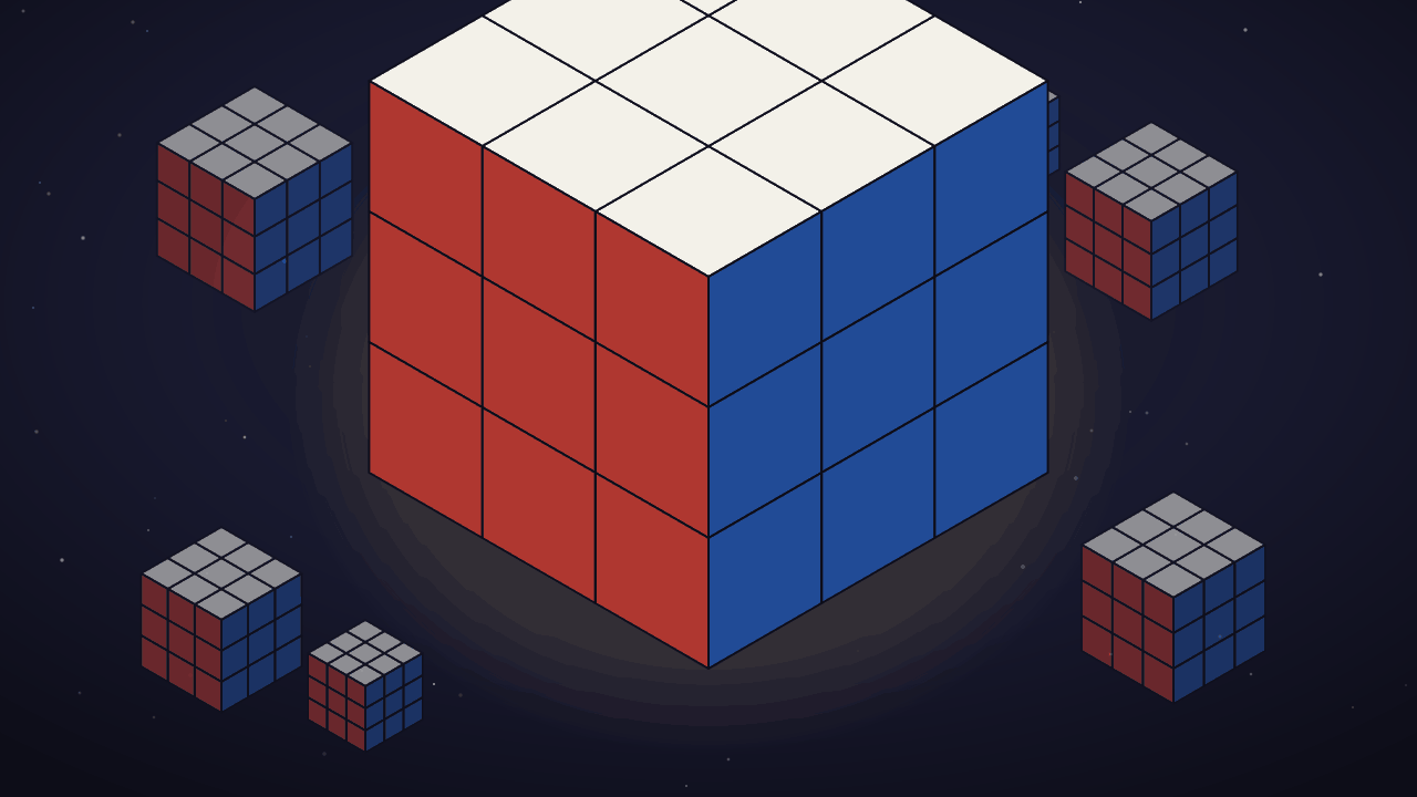 Impression of the Rubik's Cube key visual (AI-generated)