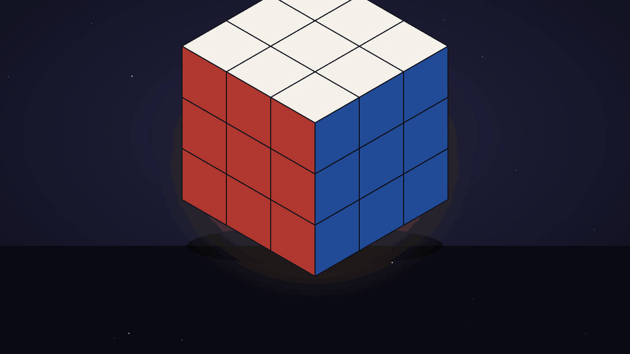 Impression of a solved cube at rest (AI-generated)