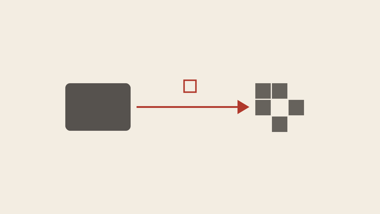 Impression of the lineage from analog block to digital grid (AI-generated)