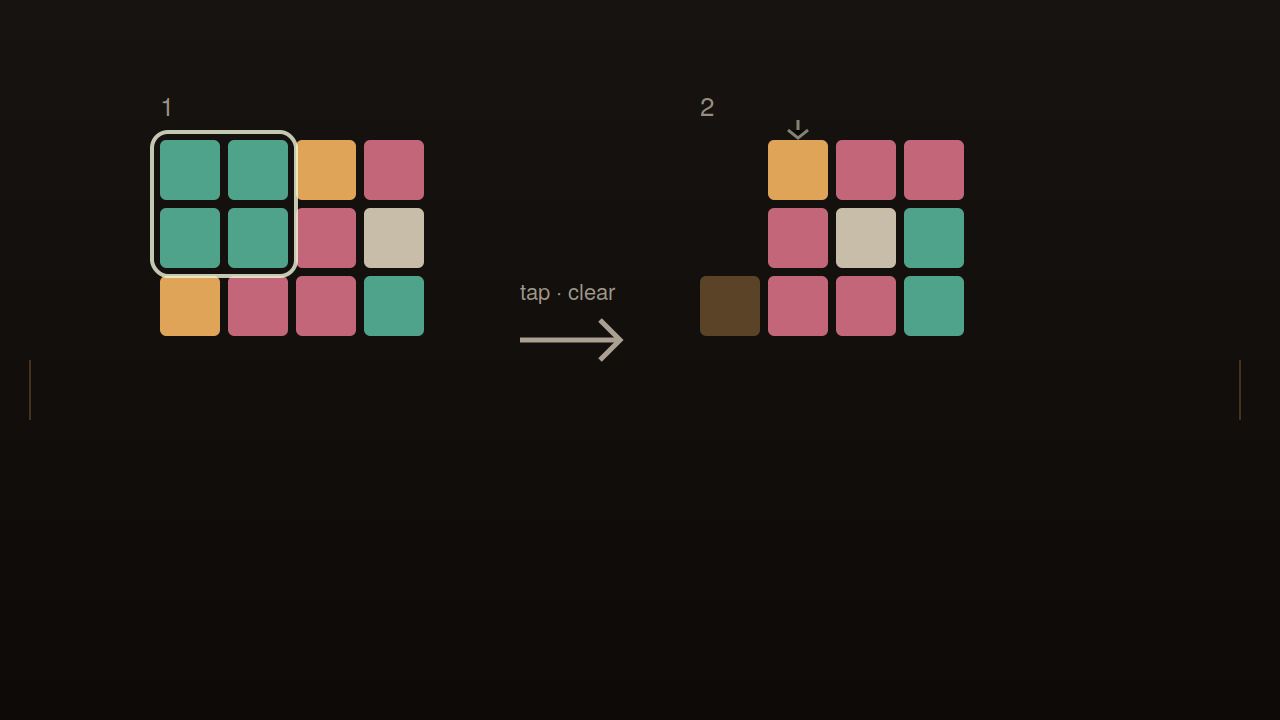 Impression of a cluster clearing and blocks falling above it (AI-generated)
