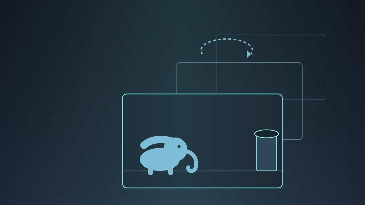 Impression of the single-screen loop of This is the Only Level (AI-generated)