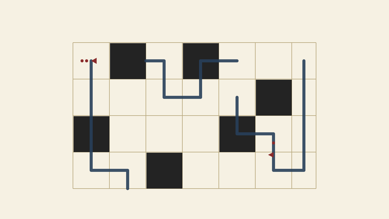 Impression of a board where a loop path and shaded black cells coexist (AI-generated)
